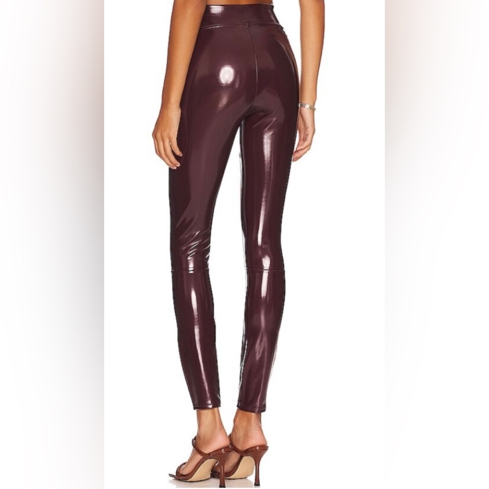 SPANX Shiny Burgundy Pants